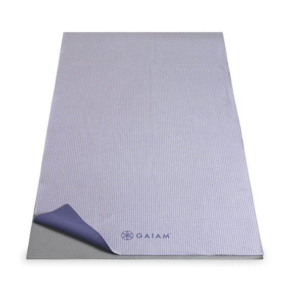 Gaiam No-Slip Yoga Mat Towel, Purple - Picture 1 of 3